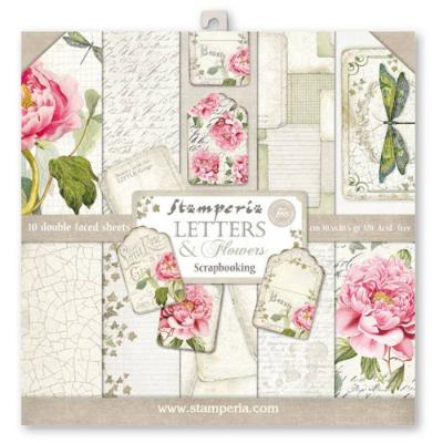 Stamperia Paper Pad - Letters & Flowers